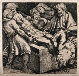 El cuerpo de Cristo es llevado a su tumba